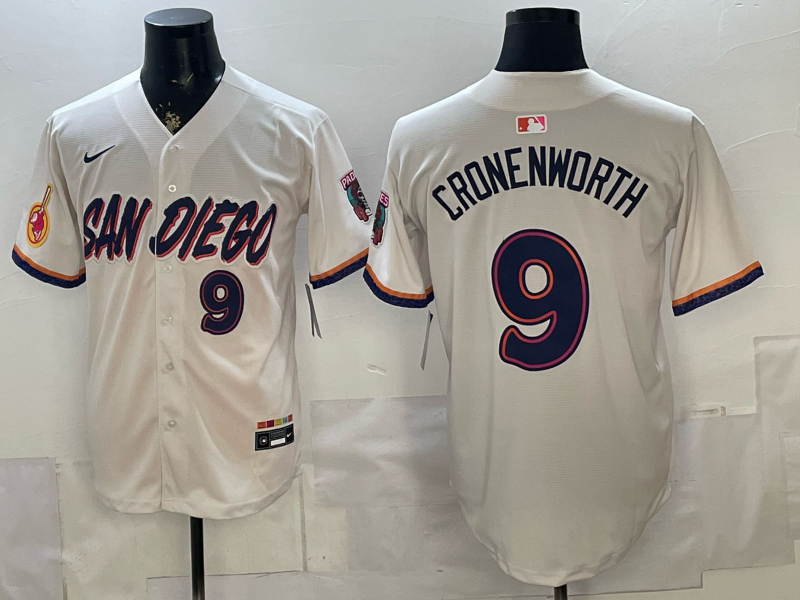 Men San Diego Padres #9 Cronenworth Nike white MLB Jersey 05220011